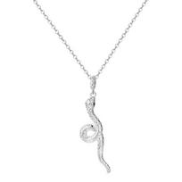 S999 Sterling Silver Spirit Snake Necklace for Women - Simple, Luxurious, and Stylish Clavicle Chain Pure Silver
