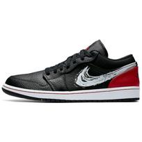 Jordan 1 Low Brushstroke Swoosh Black DA4659-001 40.5 black
