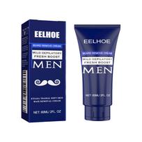 EELHOE Gentle Men's Hair Removal Cream: Soft Cleansing for Chest Hair & Beard, Moisturizes Skin Without Irritation blue