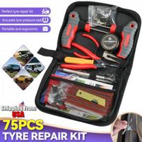 75pcs Tire Repair Kit Tire Plug Kit Universal Tubeless Tire Plug Flats Patch Kit