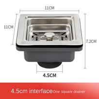 Strainer Basket Basin Waste Filter Clack Plug Kit Kitchen Sink Square Drainer Sink Basin Plug B
