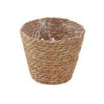 Flowerpot Leak-Proof Mess-Free Hand-Woven Plant Pot Wet Soil Resistant Planter Multipurpose Garden Storage Basket S 1 brown