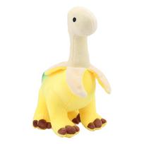 Mielas geltonas nuluptas bananas Brontozauro pliušinis žaislas Minkštas kimštas drakono gyvūnas Nuluptas bananas Brontozauro žaislas Kawaii dovana vaikams 28cm beige