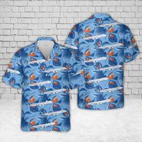 Boeing 747 8F Hawaiian Shirt XXL gray