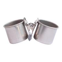 2in1 Bird Feeder Double Cups Detachable Parrot Food Holder Bird Food Container  Cage Feed Equipment 4.5cm gray
