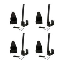 4/6 vnt. Kalėdiniai garažo durų banerių spaustukai, spyruoklinis laikiklis, greitas montavimas, šventiniai garažo durų pakabukai 4pcs black