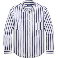Polo Ralph Lauren Striped Mother Of Pearl Button Shirt Men shirts Blue White MNPOWOV16824003-400 S
