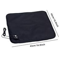 USB šildoma sėdynės pagalvėlė - Elektrinis žiemos šildymo kilimėlis biurui, automobiliui ir lauko kėdėms USB Seat Cushion black