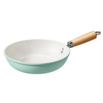 Autumn Wave Blue Ceramic Non-Stick Frying Pan white