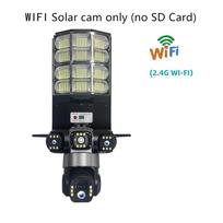 WiFi/4G Solar Camera Street Light – 3 Light Modes, Motion Sensor, Remote Control, Triple-Lens IP Camera 【No RC】WIFI