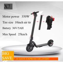 X7 Foldable Electric Scooter, 10 Inch Tires, EU Stock, European Warehouse, 45KM Range Adult Mobility E-Scooter