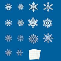 Bulk Snowflake Cutouts With Strong Adhesive Backing Classroom Office Christmas Decoration Glittering Paper Crafts sidabro baltos spalvos