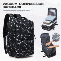Travel Vacuum Storage Backpack Compression Space Saver Bags for Clothing Laptop Work Carry-on Airback black