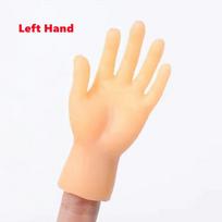1 pora kačių žaislų masažinės pirštinės mažojo piršto kačių rinkinys juokingos pirštų rankos pirštų žaislai augintinių reikmenys Left Hand beige