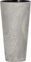 Vazonas Prosperplast Tubus Slim Beton Effect DTUS150E-422U, pilkas