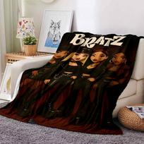 1 vnt. Bratz madingas minkštas šiltas pledas, miegojimo pledas sofai, lovai, biurui, stovyklavimui, kelionėms, patogus 80cmx120cm white
