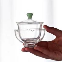 Small Capacity 75ml Sancai Glass Gaiwan Chinese Teaset Tea Bowl Tea Tureen Heat-resistant Kung Fu Tea Cup with Lid Teaware 75ml gryna