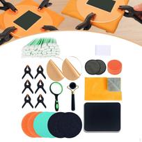 Trading Card Cleaning Care Tool Kit 50 Foam Applicators for Collectors orange