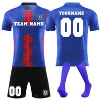 Individualus futbolo marškinėlis vaikams Personalizuotas jaunimo futbolo marškinėlis su komanda ir numeriu Futbolo dovanos 26 mėlyna