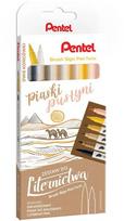 Pentel dvipusiai markeriai kaligrafijai, 6 vnt.