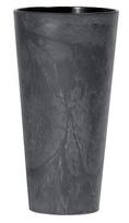 Vazonas Prosperplast Tubus Slim Beton Effect DTUS150E-S433, juodas