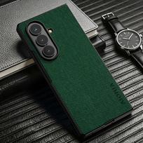 Case for Samsung Galaxy Z Fold 8 Fold8 Ultra Luxury Vintage cloth pattern leather cover for samsung galaxy z fold 8 case capa Z Fold 8 žalia
