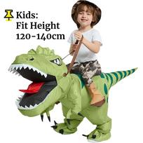 Gyvūnų animacinis personažas jojantis T-Rex pripučiamas kostiumas darželio vaikams dinozauro vaidmenų žaidimas suaugusiems vaikams gaudynių žaidimas gimtadienio dovana One Size beige