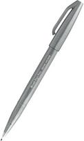 Pentel Ses15c Brush Sign Pen - pilkas teptukinis rašiklis