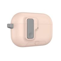 Apsauginis ausinių dėklas AirPods Pro 3 įkrovimo dėklui, nešiojamas, atsparus smūgiams, belaidžių ausinių dangtelis-apsauga, korpusas, odelė su užraktu, telefono laikiklis for AirPods 3 šviesiai rausvos spalvos