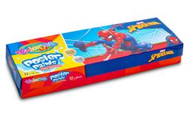 Guašas Colorino Marvel Spider-Man, 12 spalvų, 20 ml (sidarbinė ir auksinė spalvos)