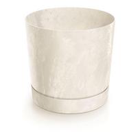 Gėlių vazonas Prosperplast Tubo P Beton Effect DPOP240E-CY700, kreminis
