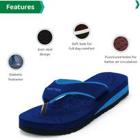 Ortho Joy Doctor Orthopedic Soft Slippers For Women - Blue 9 UK mėlyna