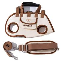 Portable Double Shoulder Dog Carrier Backpack Breathable Washable Pet Strap Artifact Adjustable Dog Outing Bag Travel (Beige,M) smėlis
