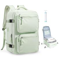 Vacuum Compression Travel Backpack with Storage Bags for Clothes Laptop Cabin Bag for University Travel mėtų žalios spalvos
