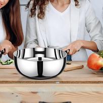 Maišymo dubuo Metalinis Kiaušiniai Tešlos gaminimas Storas Patiekimas Salotos Maisto gaminimui gray