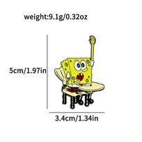 Creative Personality SpongeBob SquarePants Metal Badge Patrick Star Alloy Drip Brooch Pin yellow