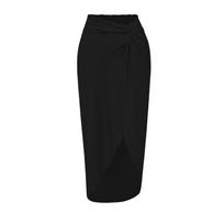 Sexy One-piece Swimsuit for Women with Belly-covering and Back-release Sexy Updated Two-piece Swimsuit Collection S black