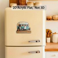 Round Fridge Magnets for Refrigerator Freezer, Metal Surface Decoration, Kitchen Decor and Holiday Gifting oranžinė