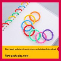 Durable Double-Ring Plastic Binder Rings, 50 Pack for Planner 15MM Pink 50 pcs white
