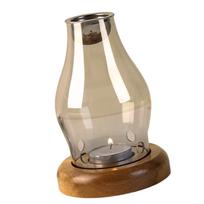 Soft Lighting Glass Incenses Heater Tealight Candle Wooden Base for Relaxation Meditations and Stress Relief Activity gryna