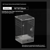 Reptile Breeding Box Lizard Kennel Amphibian Terrarium Transparent Acrylic Feeding Cage Ecological Insect Spider Habitat. black