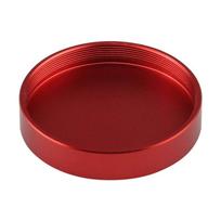 Fully Metal Telescope Lens Dust Cap for Protection Cover M48 x 0.75mm for Astrophotography Aluminum Alloy Black/Red