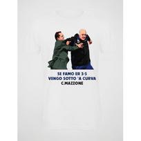 Bughyprint Marškinėliai Maglia Maglietta Vyriški Carletto Mazzone Rip Se Famo Er 3 Vengo Sotto 'A Curva S It Mada S balta