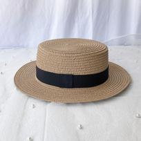 Sunshade Flat Tops Cap French Style Sun Hat Ins Straw Hat  Male and Female chaki