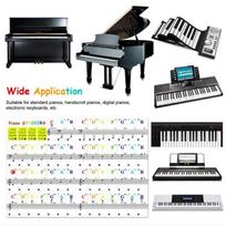 54/61/88 Klavišų fortepijono lipdukai Skaidri fortepijoninė klaviatūra PVC lipdukas Piano Stave onesize