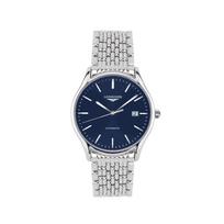 Longines Lyre serijos automatinis mechaninis laikrodis su datos rodikliu Vyriški laikrodžiai Mėlynas plienas L4.960.4.92.6 Silver Blue blue