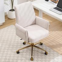 Aukščio reguliuojamas biuro pasukamas krėslas su vidutinio aukščio atlošu, dryžuotu užvalkalo audiniu ir ergonomiška forma. Vidutinio aukščio atlošas suteikia op 64 x 61 x 107 cm balta