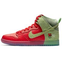 Nike SB Dunk High Pro Strawberry Skateboard Shoes CW7093-600 42.5 red