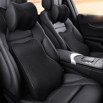 Automobilio kaklo galvos atramos pagalvės pagalvėlės automatinė sėdynės galvos atramos apsauga Automobilių sėdynės kaklo atramos atmintis medvilnė biurui 1pcs black neck gray