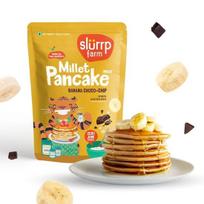 Slurrp Farm NO MAIDA Instant Breakfast Millet Pancake Mix, Banana Choco-Chip And Supergrains, Natural And Healthy Food, 150g 200GM beige